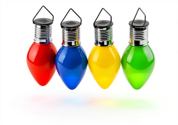 Solar Powered String Lights GBI Set of 4 Bulbs-5