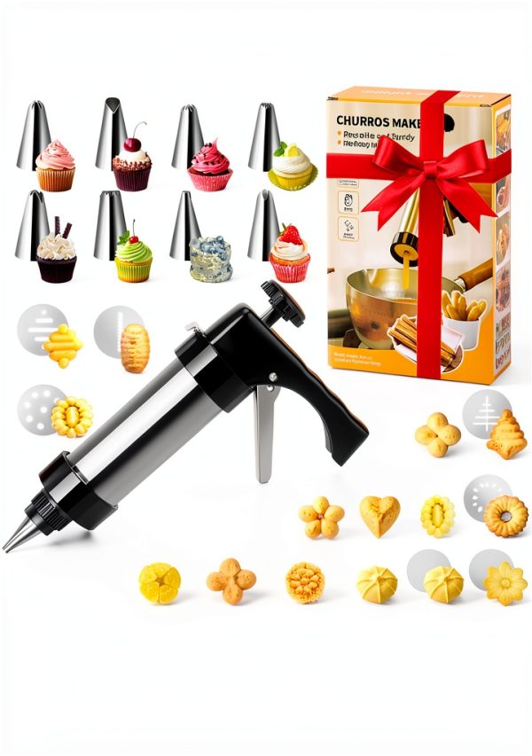 Sweecream Cookie Press Gun Stainless Steel 27 Piece Set-0