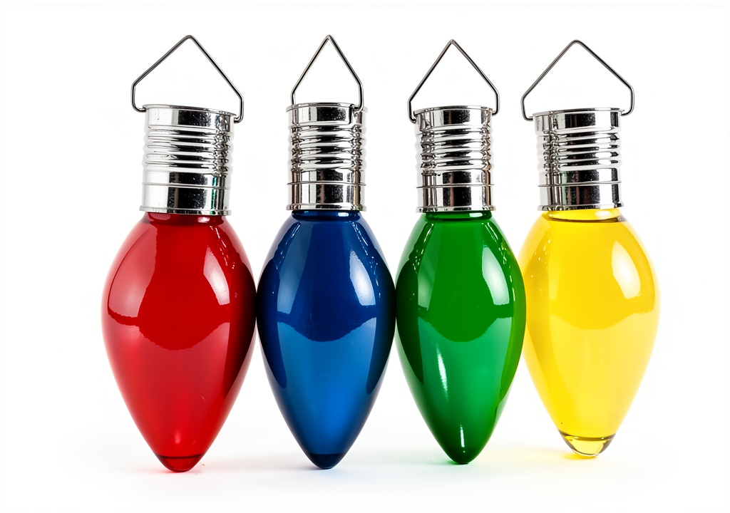 Solar powered string lights in 4 colors