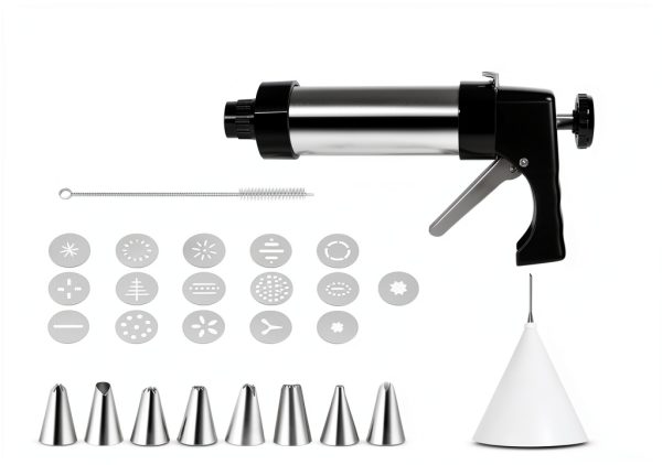 Sweecream Cookie Press Gun Stainless Steel 27 Piece Set-5