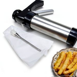 Generic Churro Maker Stainless Steel with 3 Nozzles Home Kit-0