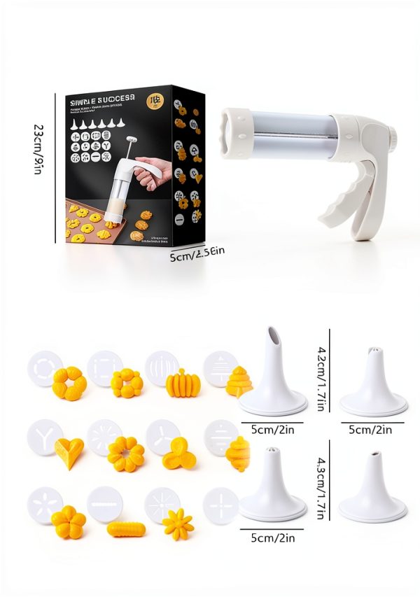 MAJCL Cookie Press Stainless Steel Kit with Tips Discs-4