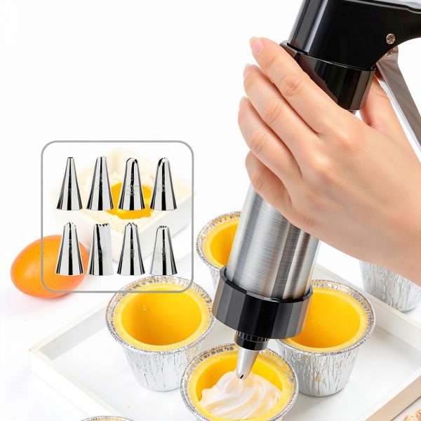 AXWATDEI Cookie Press Stainless Steel 6 Tips 12 Discs-4