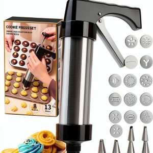 GleeAnt Stainless Steel Cookie Press Gun Kit for Baking-0