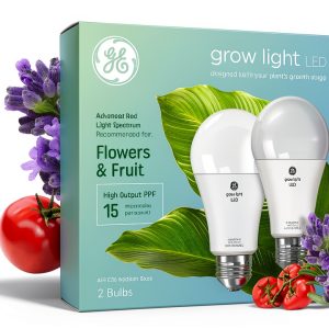 GE LED Grow Light Bulb A19 White-0