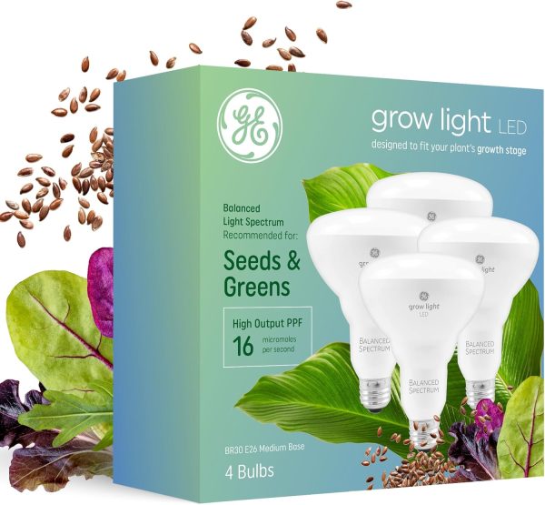 GE 9-Watt BR30 LED Grow Light Bulb for Indoor Plants-0