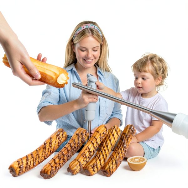 Generic Churro Maker Stainless Steel with 3 Nozzles Home Kit-4