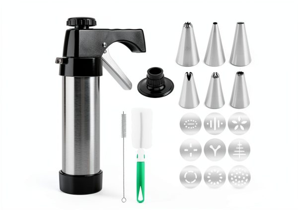 Yonderfume Cookie Press Stainless Steel Ergonomic Design-1