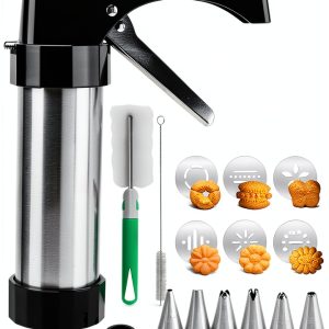 Yonderfume Cookie Press Stainless Steel Ergonomic Design-0