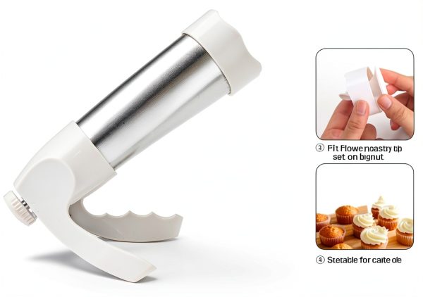 MAJCL Cookie Press Stainless Steel Kit with Tips Discs-3