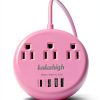 Pink Power Strip with USB C Ports by kakahigh Electronics-5