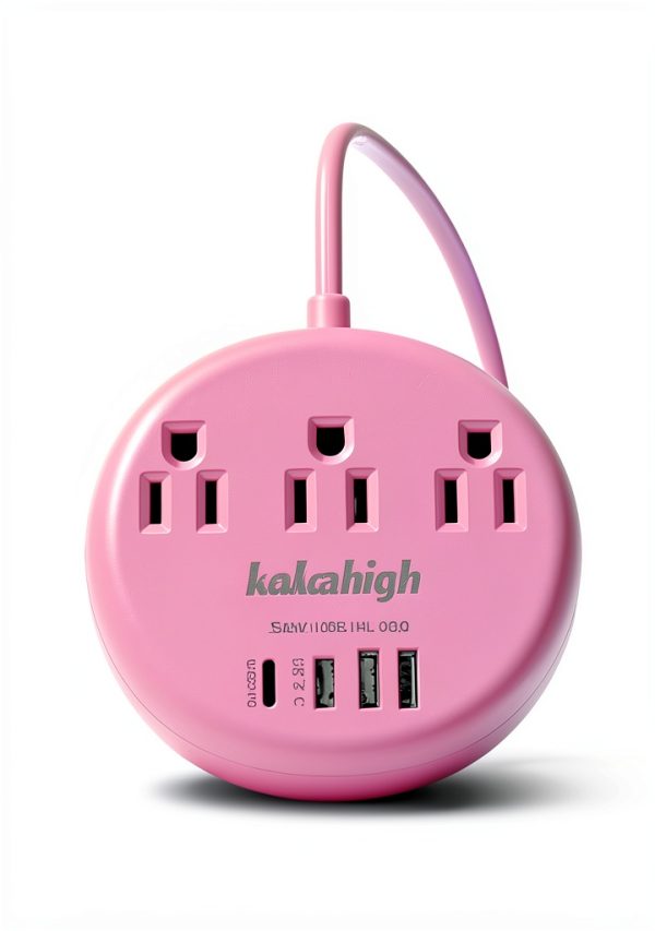 Pink Power Strip with USB C Ports by kakahigh Electronics-5