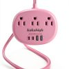 Pink Power Strip with USB C Ports by kakahigh Electronics-6