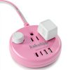 Pink Power Strip with USB C Ports by kakahigh Electronics-3