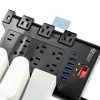 Power Strip SUPERDANNY Flat Plug 6 USB Fast Charge-2