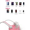 Pink Power Strip with USB C Ports by kakahigh Electronics-2