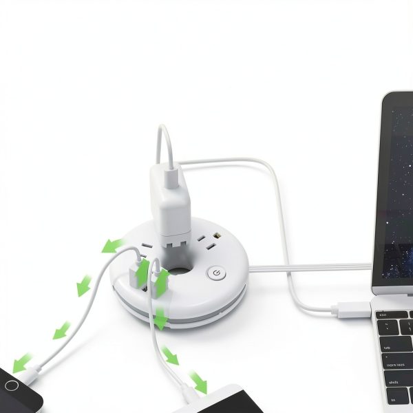 NTONPOWER USB Power Strip Black Compact Design-2