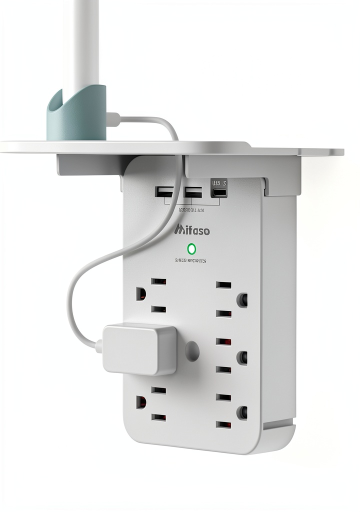 Mifaso surge protector installed in a home office