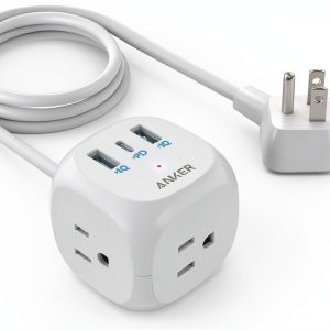 Anker Compact Power Strip 3 AC 2 USB-C White-0