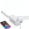 Olcorife 9-in-1 USB-C Power Strip Ultra Thin Flat Plug 6AC 5FT-3