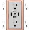 POWRUI USB Wall Power Strip 6 Wide AC Outlets 3 Fast USB Ports-0