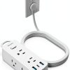 Olcorife 9-in-1 USB-C Power Strip Ultra Thin Flat Plug 6AC 5FT-0