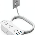 Olcorife 9-in-1 USB-C Power Strip Ultra Thin Flat Plug 6AC 5FT-0