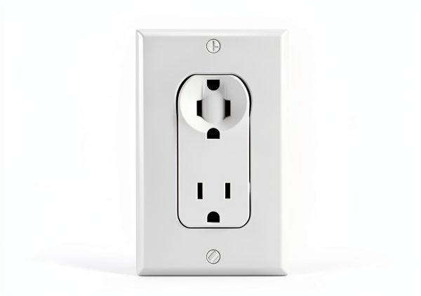 Sleek Socket Outlet Concealer Kit with 3ft Dual Cord Inverted-1