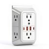 LonPower 10-in-1 USB Wall Outlet Surge Protector with 6 AC Outlets-3