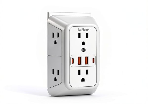 LonPower 10-in-1 USB Wall Outlet Surge Protector with 6 AC Outlets-3