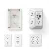 USB Power Strip QINLIANF 5 AC Outlets 4 Smart USB Ports 3U1C/2U2C-2