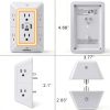 POWRUI USB Wall Power Strip 6 Wide AC Outlets 3 Fast USB Ports-7