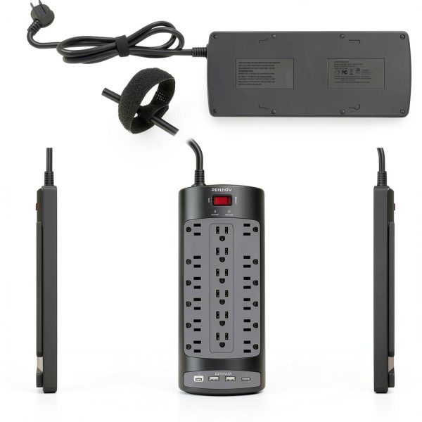 POWSAV 18-Outlet Power Strip with 4 USB Ports Plug Surge Protector-6