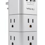 Power Strip YISHU AHR-503 6-Outlet with USB Ports and Rotating Plug-0