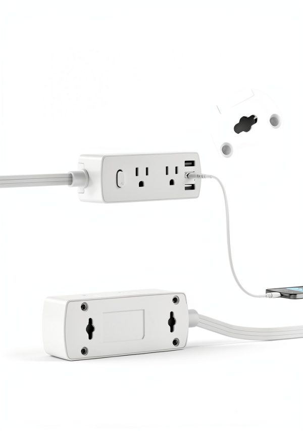 Olcorife 9-in-1 USB-C Power Strip Ultra Thin Flat Plug 6AC 5FT-4