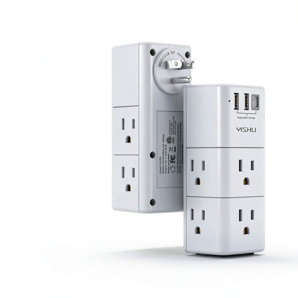 Power Strip YISHU AHR-503 6-Outlet with USB Ports and Rotating Plug-1