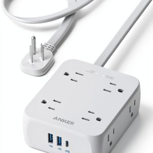 Anker 341 USB Power Strip 11-in-1 Surge Protector Black 5FT-0
