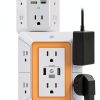 POWRUI USB Wall Power Strip 6 Wide AC Outlets 3 Fast USB Ports-6