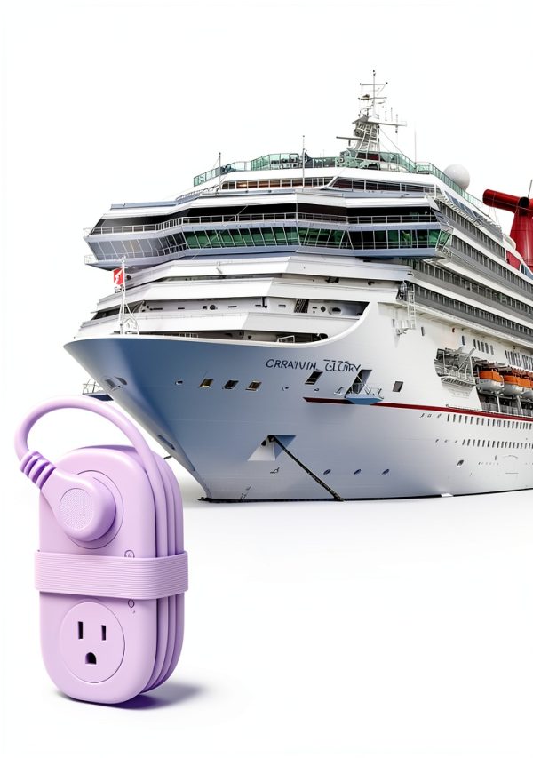 ORICO Purple 7-in-1 Travel Power Strip with USB-C, USB-A & 4 AC-6