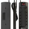 Power Strip Alestor Surge Protector 12 AC Outlets 4 USB Ports 6ft-6