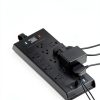 LeZone Power Strip 16-in-1 Ultra Thin 12AC+4USB 10FT Extension-3