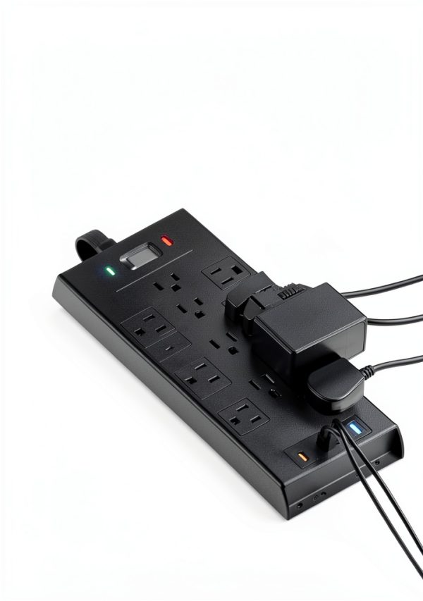 LeZone Power Strip 16-in-1 Ultra Thin 12AC+4USB 10FT Extension-3