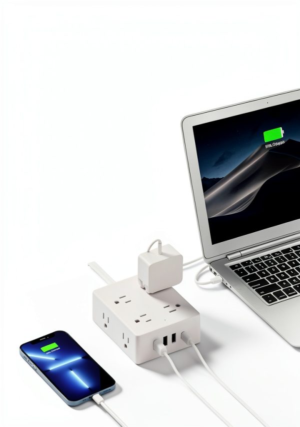 12-in-1 USB-C Power Strip XianFeng 10ft Ultra Thin with 8 AC & 3 USB-1