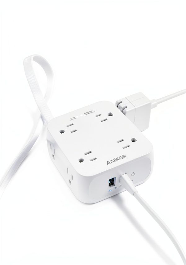 Anker 341 USB Power Strip 11-in-1 Surge Protector Black 5FT-1