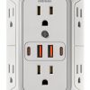 LonPower 10-in-1 USB Wall Outlet Surge Protector with 6 AC Outlets-0