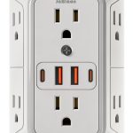 LonPower 10-in-1 USB Wall Outlet Surge Protector with 6 AC Outlets-0