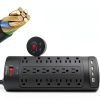 POWSAV 18-Outlet Power Strip with 4 USB Ports Plug Surge Protector-5