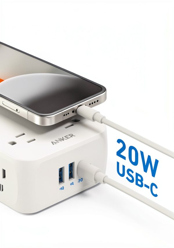 Anker 341 USB Power Strip 11-in-1 Surge Protector Black 5FT-2