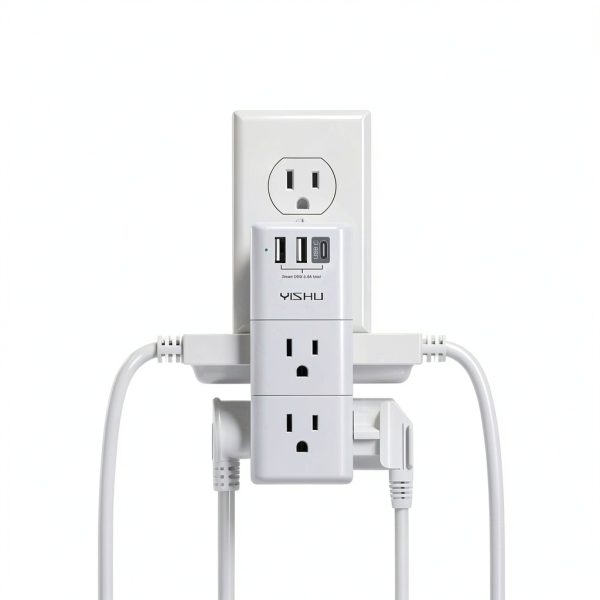 Power Strip YISHU AHR-503 6-Outlet with USB Ports and Rotating Plug-3