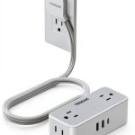 TESSAN 7-in-1 Flat Plug Power Strip 5FT Black USB-C USB-A Surge-0